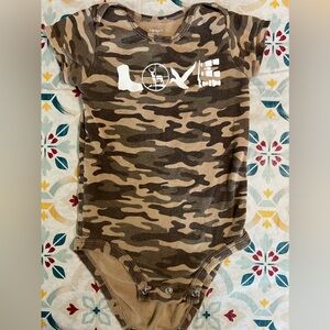 Carters custom camo onesie
